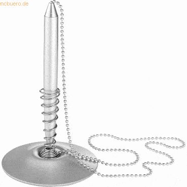 Alco Kugelschreiberständer Kette 55cm silber