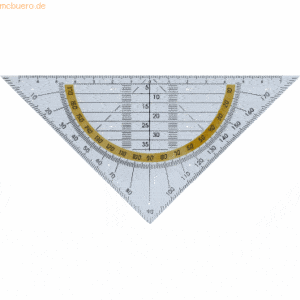 10 x Alco Geometrie-Dreieck Kunststoff 16cm transparent