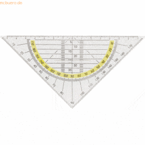 10 x Alco Geometrie-Dreieck Kunststoff mit Griff 16cm transparent