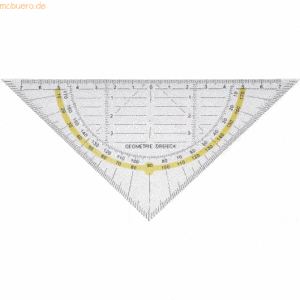 10 x Alco Geometrie-Dreieck flexibel Kunststoff 16cm transparent