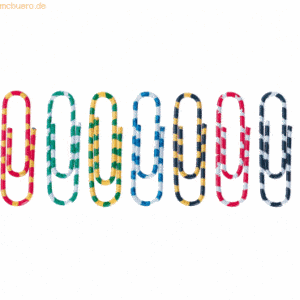 Alco Briefklammer Zebra kunststoffüberzogen 28mm farbig sortiert VE=40