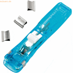 Alco Power Clipper Kunststoff 20 Blatt blau-tranparent