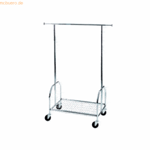 Alco Garderobe BxHxT 90x130-170x54cm mobil silber