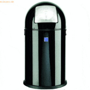 Alco Abfallsammler mit Push-Klappe 20 Liter schwarz