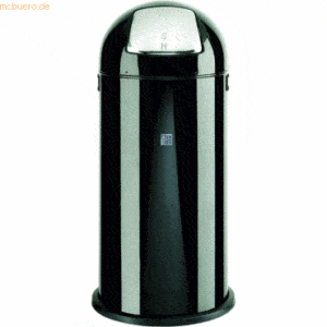 Alco Abfallsammler mit Push-Klappe 52 Liter schwarz