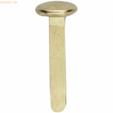 10 x Alco Musterbeutelklammer rund Gr. 9 10x45mm vermessingt VE=100 St