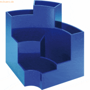 Alco Schreibtischbutler 6 Fächer Kunststoff blau