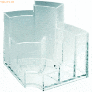 Alco Schreibtischbutler 6 Fächer Acryl glasklar