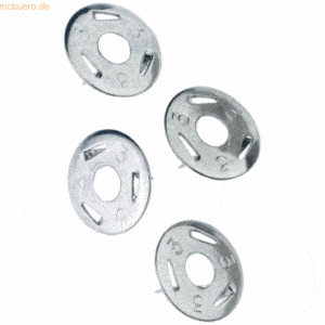 10 x Alco Dreizackstift Metall Kopf 12mm vernickelt VE=25 Stück