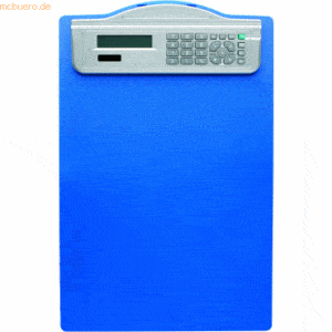 12 x Alco Klemmbrett A4 Kunststoff mit Rechner dunkelblau