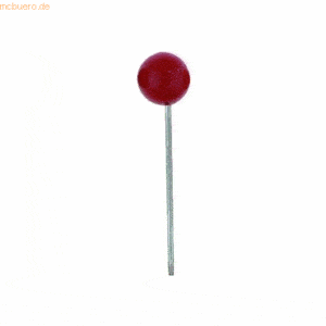 10 x Alco Landkartennadel 5mm rot VE=60 Stück