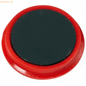 Alco Haftmagnet Metall Kunststoff 13mm TG 100 g rot VE=10 Stück