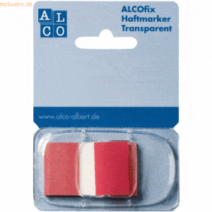 20 x Alco Haftmarker Alcofix 43x25mm rot Kunststoffspender VE=50 Stück