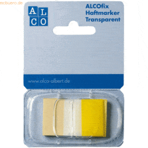 20 x Alco Haftmarker Alcofix 43x25mm gelb Kunststoffspender VE=50 Stüc