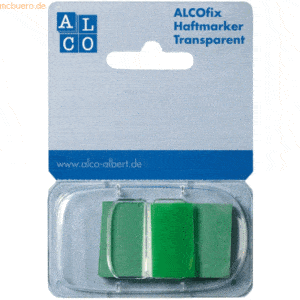 20 x Alco Haftmarker Alcofix 43x25mm grün Kunststoffspender VE=50 Stüc