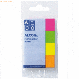 20 x Alco Haftmarker Alcofix neon 50x20mm VE=4 Farben je 50 Stück