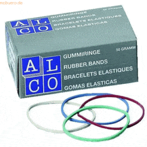 Alco Gummiringe 50mm 50g farbig