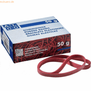 Alco Gummiband Naturkautschuk 6x200mm rot 50g