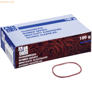 Alco Gummiband Naturkautschuk 6x200mm rot 1000g