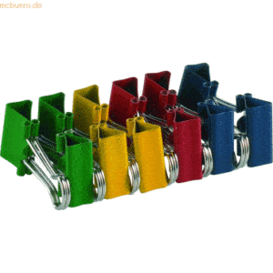 Alco Foldbackklammer 15mm farbig sortiert VE=12 Stück