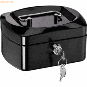 Alco Geldkassette Stahlblech mit Schloss 155x120x80mm schwarz