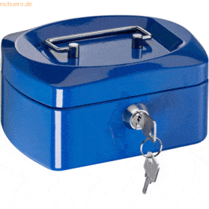 Alco Geldkassette Stahlblech mit Schloss 155x120x80mm blau