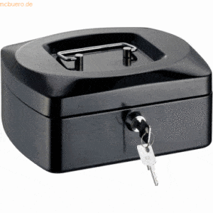 Alco Geldkassette Stahlblech mit Schloss 205x160x85mm schwarz