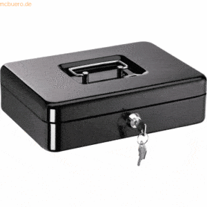 Alco Geldkassette Stahlblech mit Schloss 250x170x75mm schwarz