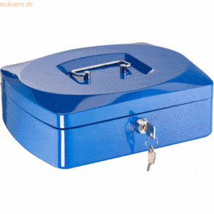 Alco Geldkassette Stahlblech mit Schloss 255x200x90mm blau