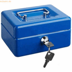 Alco Geldkassette Stahlblech mit Schloss 310x225x75mm blau