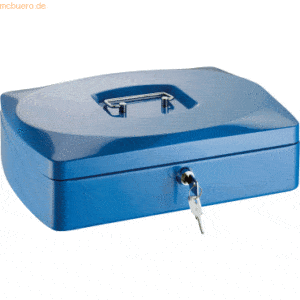 Alco Geldkassette Stahlblech mit Schloss 330x235x90mm blau