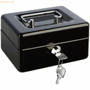 Alco Geldkassette Stahlblech mit Schloss 195x145x95mm schwarz