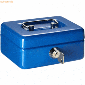 Alco Geldkassette Mini-Box Stahlblech mit Schloss 125x95x60mm blau