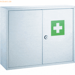 Alco Erste-Hilfe-Verbandschrank Stahl lackiert 450x150x360mm weiß