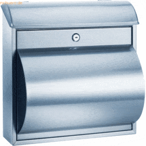 Alco Briefkasten Edelstahl rostfrei Zeitungsfach 360x190x370mm silber