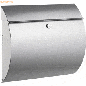 Alco Briefkasten Metall lackiert 330x120x375mm silber