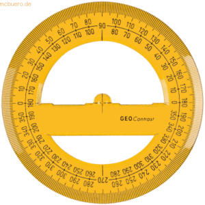 20 x Aristo Vollkreis-Winkelmesser Geocontrast 360 Grad Kunststoff 120