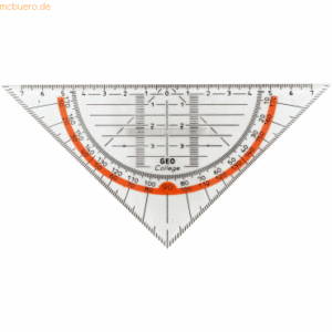 20 x Aristo Geometriedreieck Geocollege Polystyrol 160cm transparent