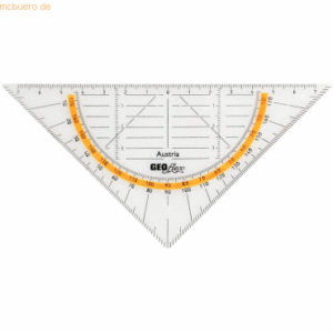 10 x Aristo Geometriedreieck Geoflex Kunststoff 16cm transparent