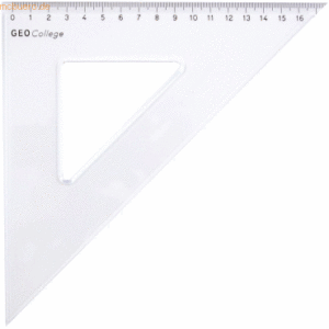 10 x Aristo Zeichendreieck Geocollege Polystyrol 45 Grad 260mm transpa