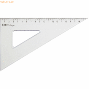 10 x Aristo Zeichendreieck Geocollege Polystyrol 60 Grad 240mm transpa