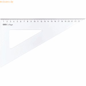 10 x Aristo Zeichendreieck Geocollege Polystyrol 60 Grad 300mm transpa