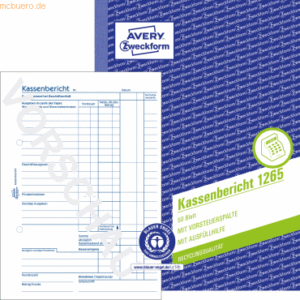 Avery Zweckform Kassenbericht A5 RC 50 Originale