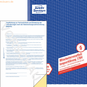 Avery Zweckform Mitarbeiterverpflichtung A4 SD 2x40 Blatt