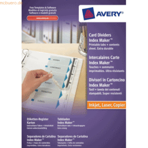 Avery Zweckform Etiketten-Register A4 weiß 10-teilig blanko Taben per