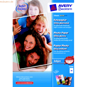 Avery Zweckform Inkjet-Fotopapier Classic A4 einseitig beschichtet glä