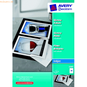 Avery Zweckform Inkjet-Folie A4 beschichtet hochglänzend selbstklebend