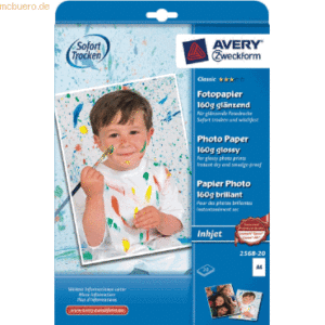 Avery Zweckform Fotopapier Superior A4 160g/qm glänzend VE=20 Stück