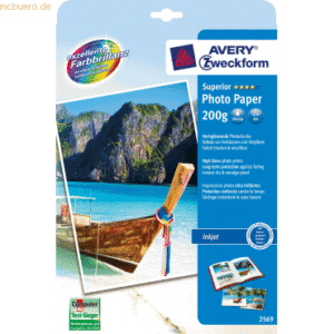 Avery Zweckform Inkjet-Fotopapier Superior A4 einseitig beschichtet ho