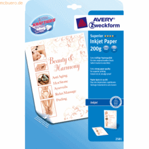 Avery Zweckform Inkjet-Papier Superior A4 beidseitig beschichtet matt